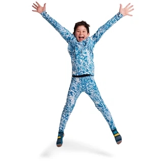 Dziecięca Bielizna Aktywna Burton Lightweight Set (Blue Blotto Trees) FW22