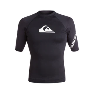 Lycra Quiksilver All Time Short Sleeve Rushguard (Black) Ss18