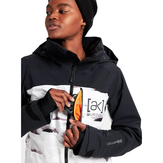 Damska Kurtka Snowboardowa Burton AK GORE-TEX Embark (True Black/Powder Pillows) FW22_7