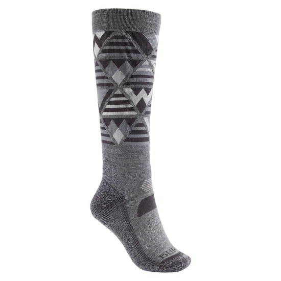 Damskie Skarpety Snowboardowe Burton Performance Midweight (Gray Heather) FW24_1
