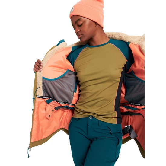 Damska Kurtka Snowboardowa Burton Prowess (Shaded Spruce/Martini Olive/Persimmon) FW22_9