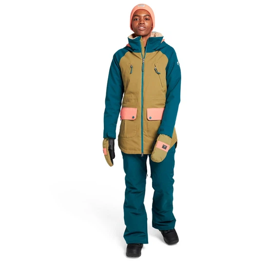 Damska Kurtka Snowboardowa Burton Prowess (Shaded Spruce/Martini Olive/Persimmon) FW22_3