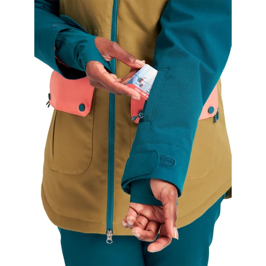 Damska Kurtka Snowboardowa Burton Prowess (Shaded Spruce/Martini Olive/Persimmon) FW22_7 thumbnail