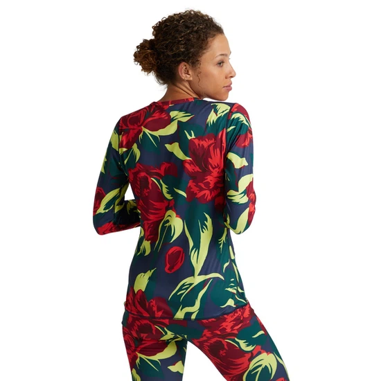 Damska Bielizna Aktywna Burton Midweight Crew (Hibiscus Pink Oversized Floral) FW21_4 thumbnail