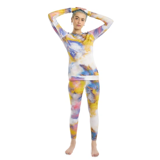 Damska Bielizna Aktywna Burton Midweight Crew (Stout White Voyager) FW24_1