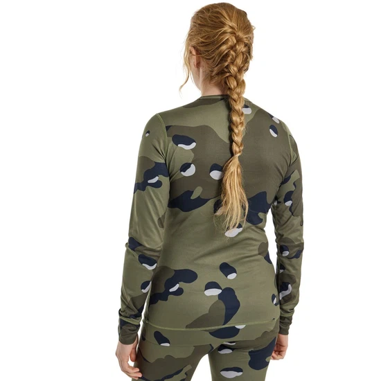 Damska Bielizna Aktywna Burton Midweight Crew (Forest Moss Cookie Camo) FW24_2