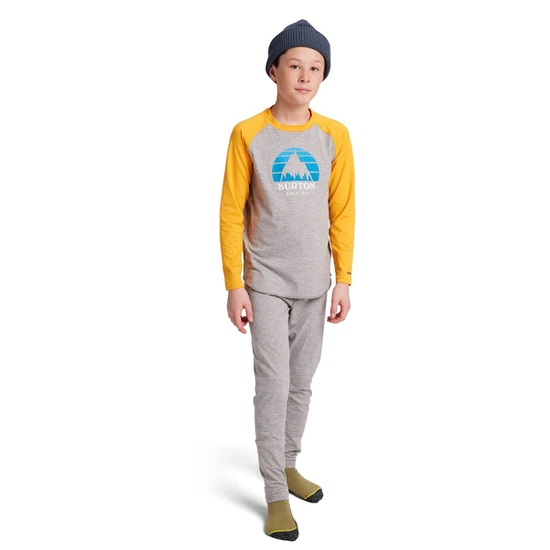 Dziecięca Bielizna Aktywna Burton Tech Tee (Gray Heather/Cadmium Yellow) FW22_2 thumbnail