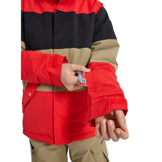 Chłopięca Kurtka Snowboardowa Burton Symbol (Tomato/True Black/Kelp) FW24_7 thumbnail
