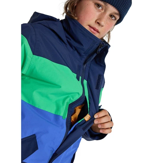 Chłopięca Kurtka Snowboardowa Burton Symbol (Dress Blue/Galaxy Green/Amparo Blue) FW24_4 thumbnail