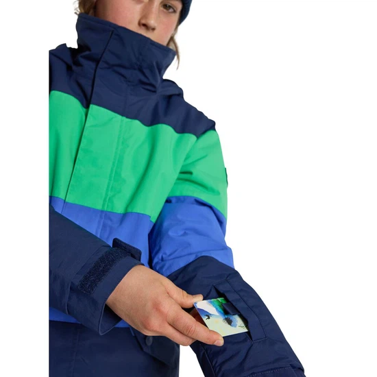 Chłopięca Kurtka Snowboardowa Burton Symbol (Dress Blue/Galaxy Green/Amparo Blue) FW24_6 thumbnail