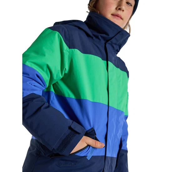 Chłopięca Kurtka Snowboardowa Burton Symbol (Dress Blue/Galaxy Green/Amparo Blue) FW24_7 thumbnail
