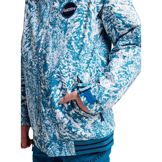 Chłopięca Kurtka Snowboardowa Burton Game Day (Blue Blotto Trees) FW22_7