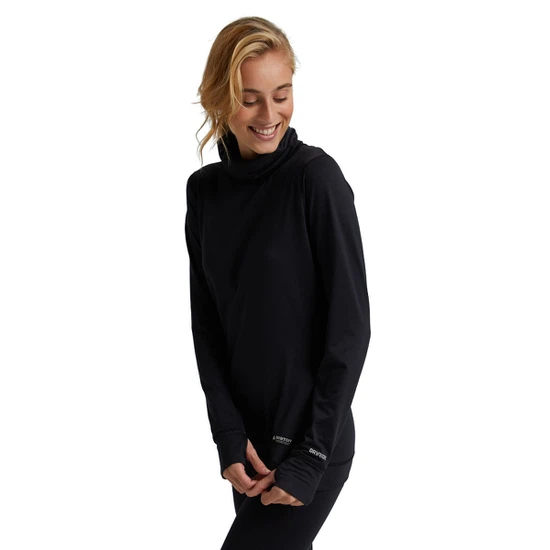 Damska Bielizna Aktywna Burton Midweight Long Neck (True Black) FW24_1 thumbnail