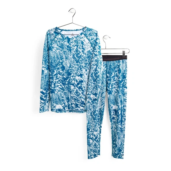 Dziecięca Bielizna Aktywna Burton Lightweight Set (Blue Blotto Trees) FW22_2