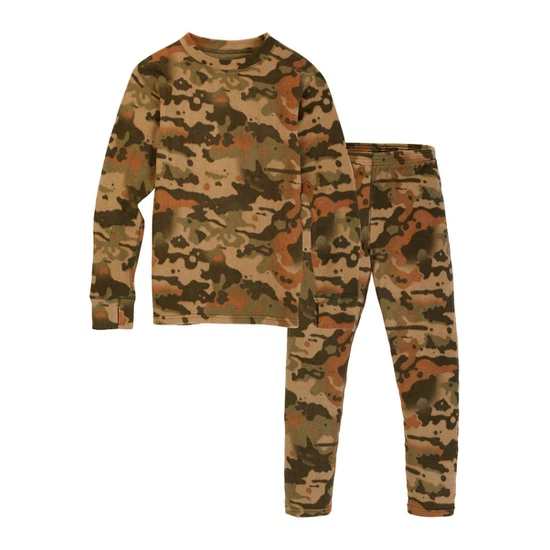 Dziecięca Bielizna Aktywna Burton Fleece Set (Kelp Birch Camo) FW21_1