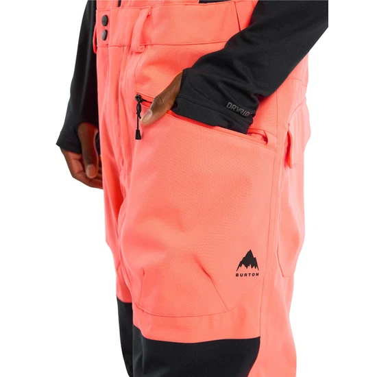 Spodnie Snowboardowe Burton Reserve Bib (Tetra Orange/True Black) FW23_5 thumbnail