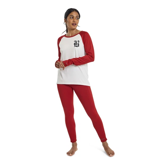 Damska Bielizna Aktywna Burton Roadie Tech Tee (Stout White/Sun Dried Tomato) FW23_3