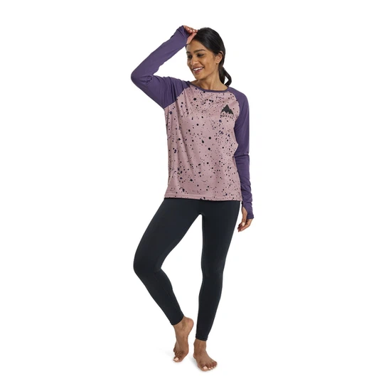 Damska Bielizna Aktywna Burton Roadie Tech Tee (Elderberry Spatter/Violet Halo) FW23_3 thumbnail