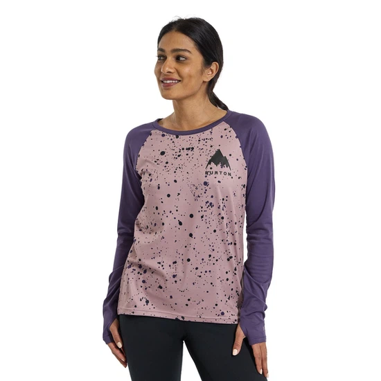 Damska Bielizna Aktywna Burton Roadie Tech Tee (Elderberry Spatter/Violet Halo) FW23_1