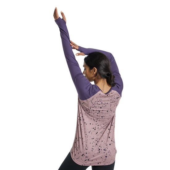 Damska Bielizna Aktywna Burton Roadie Tech Tee (Elderberry Spatter/Violet Halo) FW23_2 thumbnail