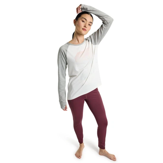 Damska Bielizna Aktywna Burton Roadie Tech Tee (Stout White/Gray Heather) FW24_3