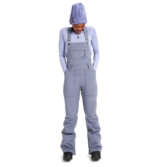 Damskie Spodnie Snowboardowe Burton Avalon Bib Short (Folkstone Gray) FW22_3 thumbnail