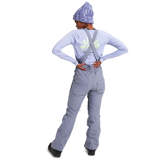 Damskie Spodnie Snowboardowe Burton Avalon Bib Short (Folkstone Gray) FW22_4
