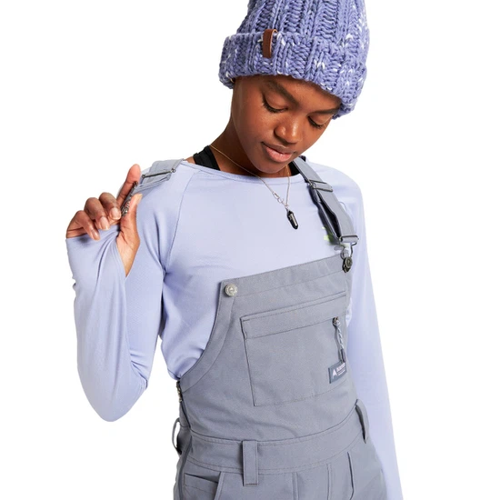 Damskie Spodnie Snowboardowe Burton Avalon Bib Short (Folkstone Gray) FW22_5 thumbnail
