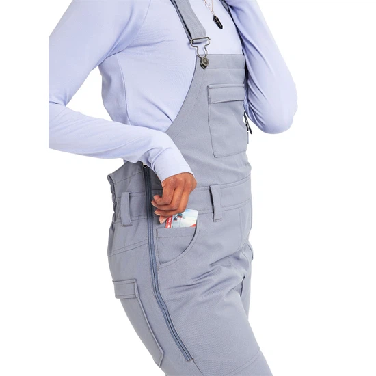 Damskie Spodnie Snowboardowe Burton Avalon Bib (Folkstone Gray) FW22_7