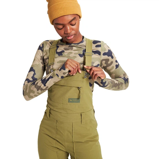 Damskie Spodnie Snowboardowe Burton Avalon Bib Tall (Martini Olive) FW22_5 thumbnail