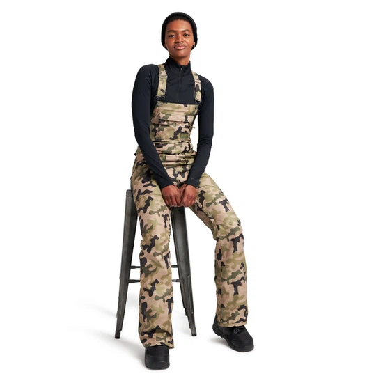 Damskie Spodnie Snowboardowe Burton Avalon Bib (Martini Olive Terra Camo) FW22_3 thumbnail