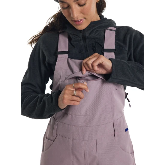 Damskie Spodnie Snowboardowe Burton Avalon Bib (Elderberry) FW24_6 thumbnail