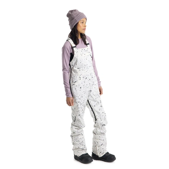 Damskie Spodnie Snowboardowe Burton Avalon Bib (Stout White Spatter) FW23_2 thumbnail