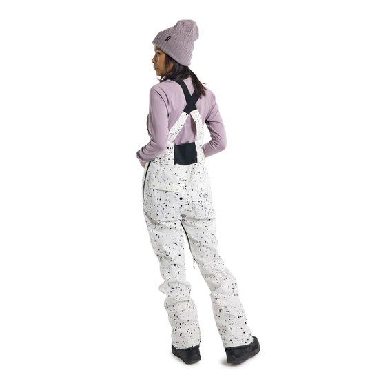 Damskie Spodnie Snowboardowe Burton Avalon Bib (Stout White Spatter) FW23_3 thumbnail
