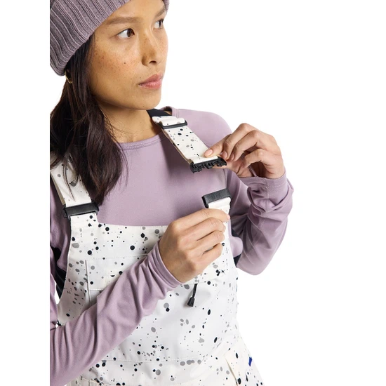 Damskie Spodnie Snowboardowe Burton Avalon Bib (Stout White Spatter) FW23_4 thumbnail