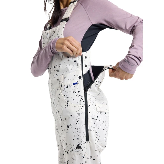 Damskie Spodnie Snowboardowe Burton Avalon Bib (Stout White Spatter) FW23_6 thumbnail