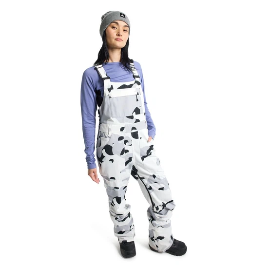 Damskie Spodnie Snowboardowe Burton Avalon Bib (Stout White Cookie Camo) FW24_1