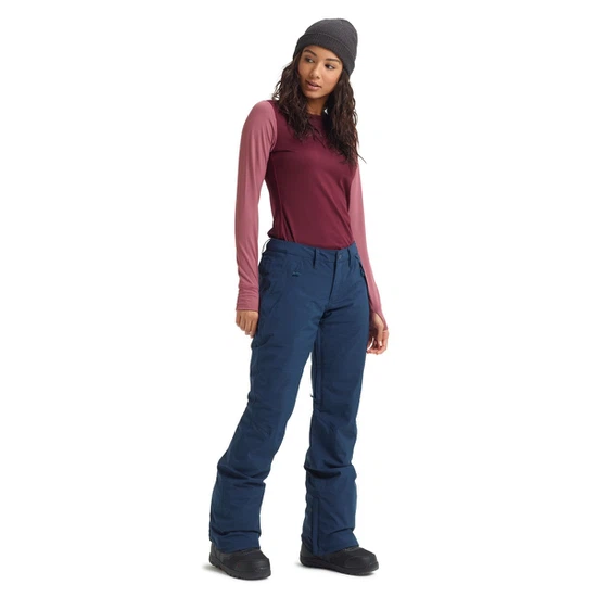 Damskie Spodnie Snowboardowe Society Tall (Dress Blue Heather) FW22_1