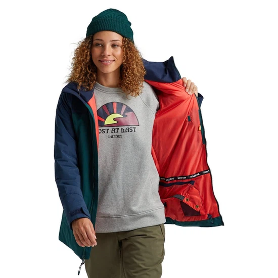 Damska Kurtka Snowboardowa Burton Lelah (Dress Blue/Ponderosa Pine) FW21_2 thumbnail
