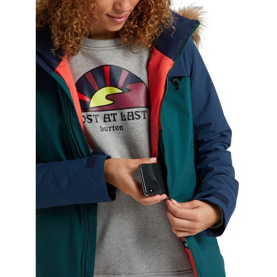 Damska Kurtka Snowboardowa Burton Lelah (Dress Blue/Ponderosa Pine) FW21_4 thumbnail