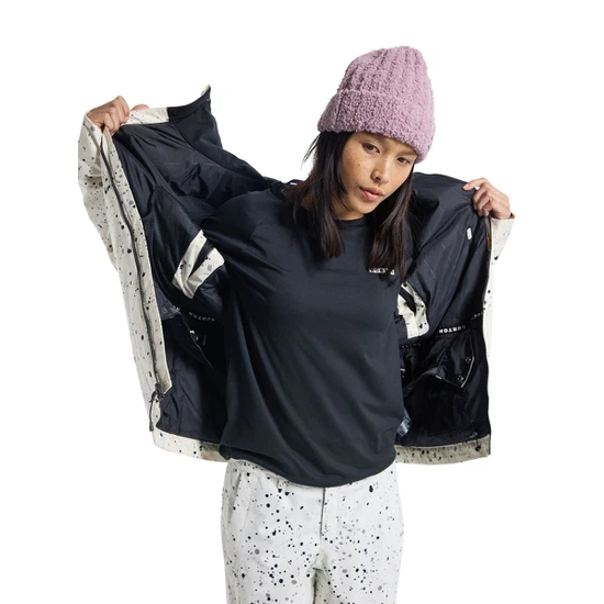Damska Kurtka Snowboardowa Burton Lelah (Stout White Spatter) FW23_8