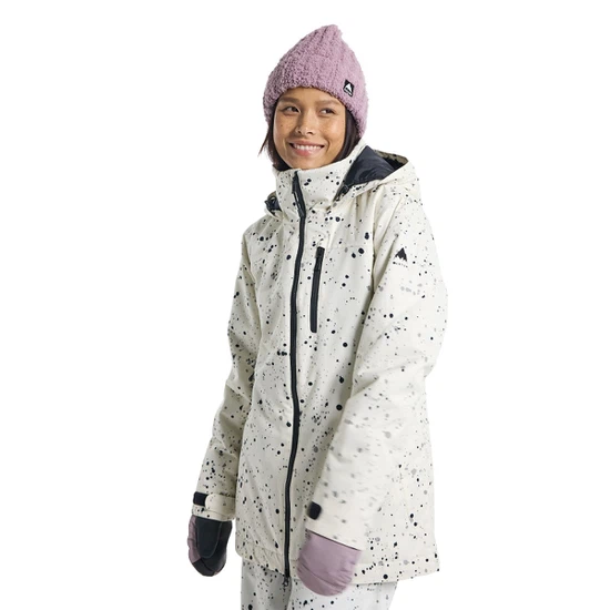 Damska Kurtka Snowboardowa Burton Lelah (Stout White Spatter) FW23_1