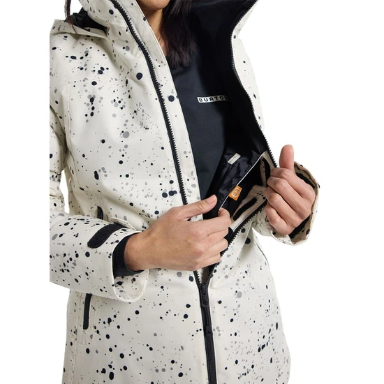 Damska Kurtka Snowboardowa Burton Lelah (Stout White Spatter) FW23_5
