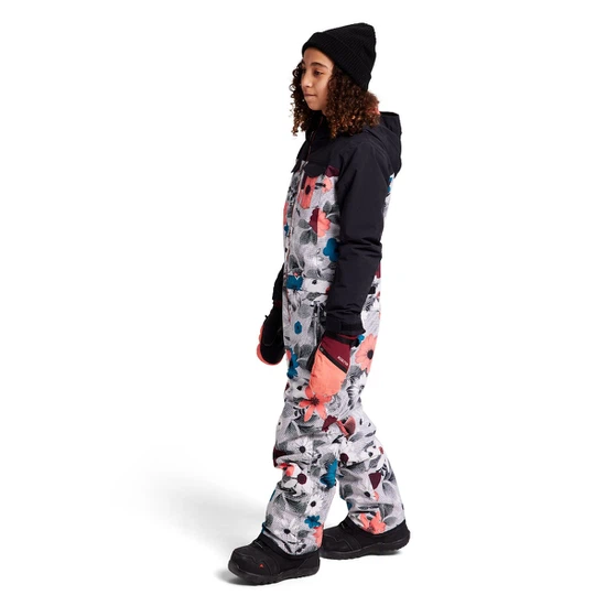 Dziewczęcy Kombinezon Snowboardowy Burton Game One Piece (True Black/Halftone Floral) FW22_3 thumbnail
