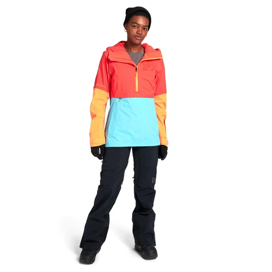 Damska Kurtka Snowboardowa Burton AK GORE-TEX 2L Kimmy Anorak (Fiesta Red/Blue Curacao/Clownfish Orange) FW22_3 thumbnail