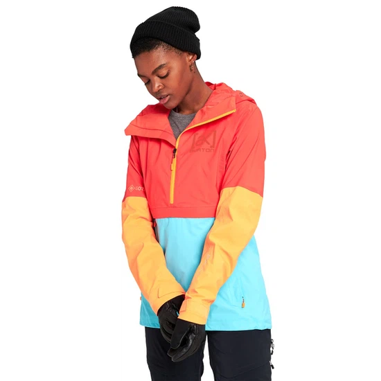 Damska Kurtka Snowboardowa Burton AK GORE-TEX 2L Kimmy Anorak (Fiesta Red/Blue Curacao/Clownfish Orange) FW22_1 thumbnail