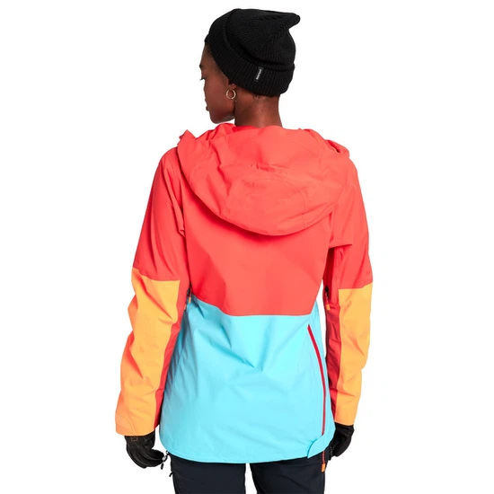 Damska Kurtka Snowboardowa Burton AK GORE-TEX 2L Kimmy Anorak (Fiesta Red/Blue Curacao/Clownfish Orange) FW22_4