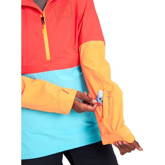Damska Kurtka Snowboardowa Burton AK GORE-TEX 2L Kimmy Anorak (Fiesta Red/Blue Curacao/Clownfish Orange) FW22_6 thumbnail