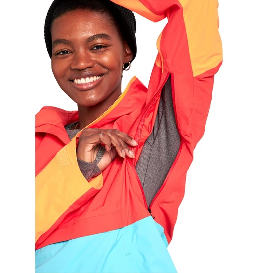 Damska Kurtka Snowboardowa Burton AK GORE-TEX 2L Kimmy Anorak (Fiesta Red/Blue Curacao/Clownfish Orange) FW22_7 thumbnail