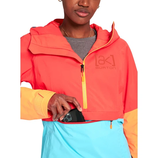 Damska Kurtka Snowboardowa Burton AK GORE-TEX 2L Kimmy Anorak (Fiesta Red/Blue Curacao/Clownfish Orange) FW22_8
